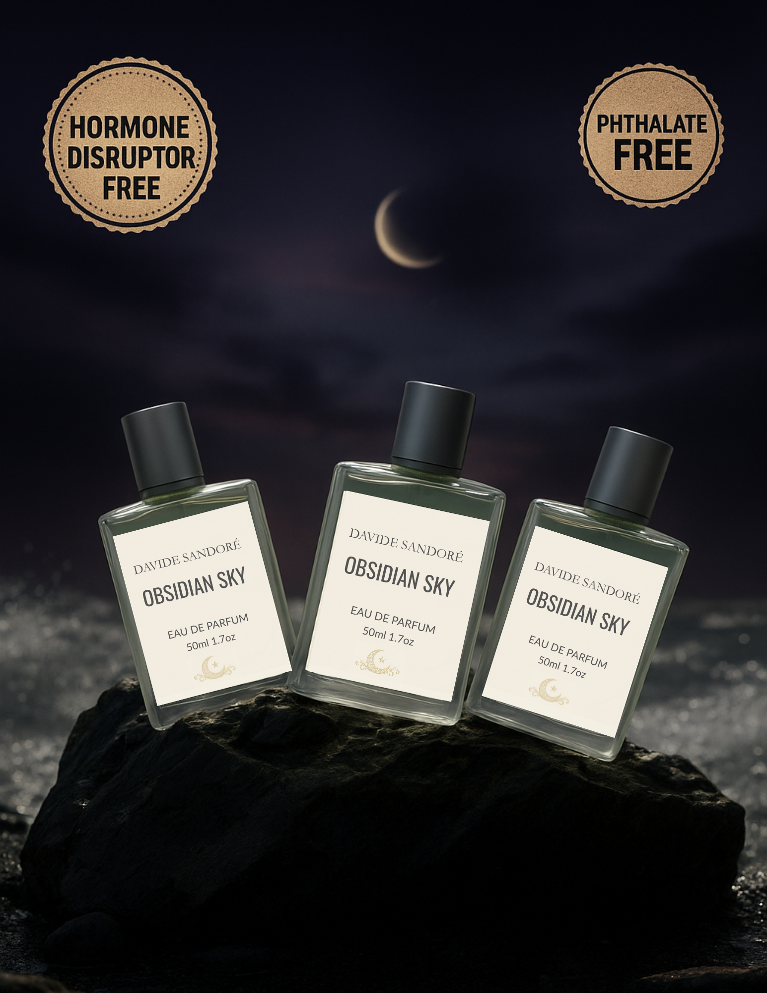 BUY ONE GET TWO Davide Sandoré - Obsidian Sky Eau de Parfum Phthalates free